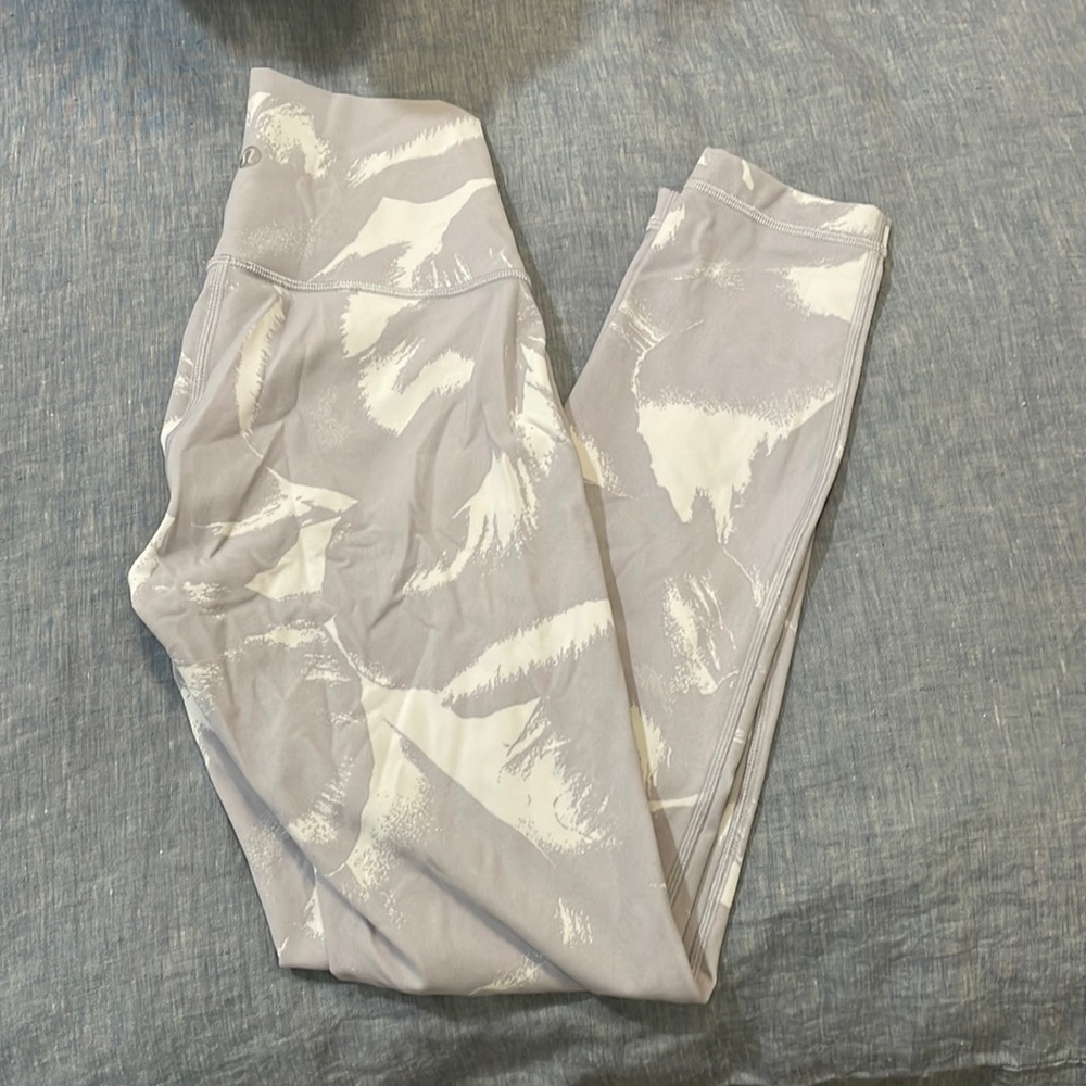 grey and white leggings